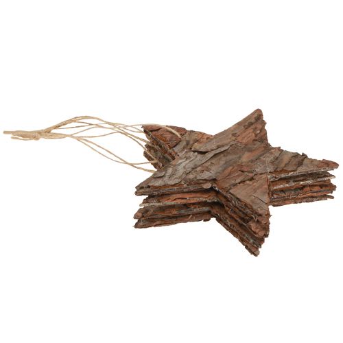 Artikel Piniensterne Natur-Deko 15cm – Hängende Holzsterne für Weihnachten, 4er-Set