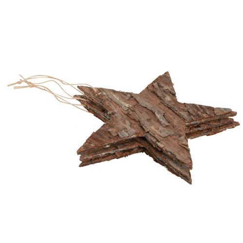 Artikel Natürliche Piniensterne zum Hängen, 3er-Set, Ø 20cm - Nachhaltige Weihnachtsdeko aus Holz
