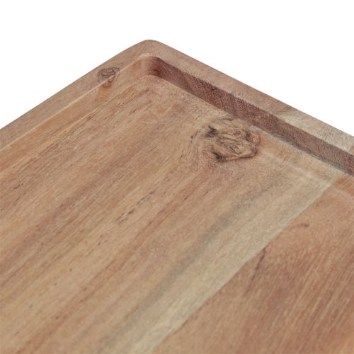 Artikel Akazienholz Tablett rechteckig Natur, Deko- und Serviertablett, Schnittfest, 30x25 cm