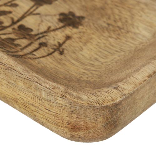 Artikel Deko Tablett Holz Blumenmuster Mangoholz 20x15,5cm vielseitig kombinierbar