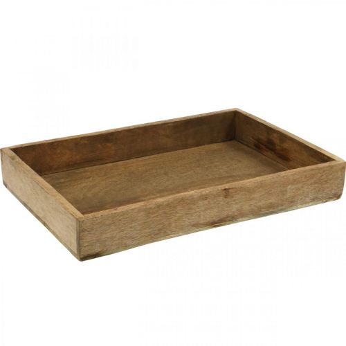 Floristik21 Deko Tablett Holztablett rechteckig Gesteckunterlage 37×25cm