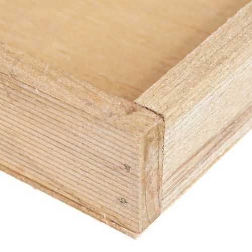 Artikel Deko Tablett Holz Vintage Natur 42x14x3cm 3St - Kreative Tischdeko für Floristen
