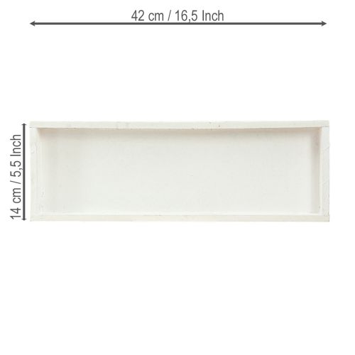Artikel Deko Tablett Holz Weiß 42×14×3cm 3er Set Dekotablett Shabby Dekoration
