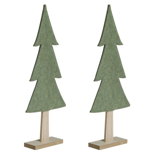 Artikel Filz Tannenbaum mit Herzen und Sternen, naturbelassenen Farben Dekoration 52cm Set 2