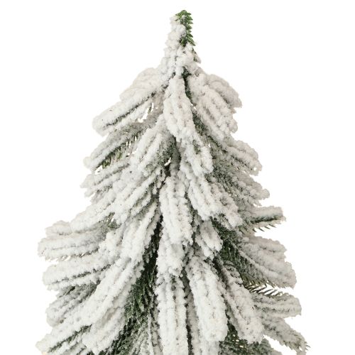 Floristik21 Deko-Tannenbaum beschneit auf Holzsockel 30cm winterliche Tischdeko