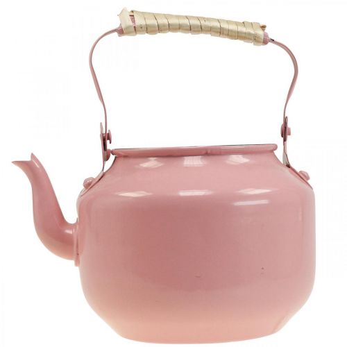 Floristik21 Deko Teekessel Pflanzgefäß Metall Altrosa Ø8,6cm H16cm
