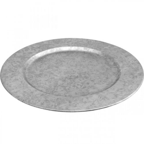 Artikel Deko Teller Metallteller Vintage Deko Grau Ø33cm