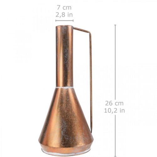 Artikel Deko Vase Vintage Deko Kanne Kupferfarben Metall Ø26cm H58cm