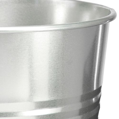Floristik21 Deko Vase Metall Konische Bodenvase Silber 49cm 18L Eleganz Modern