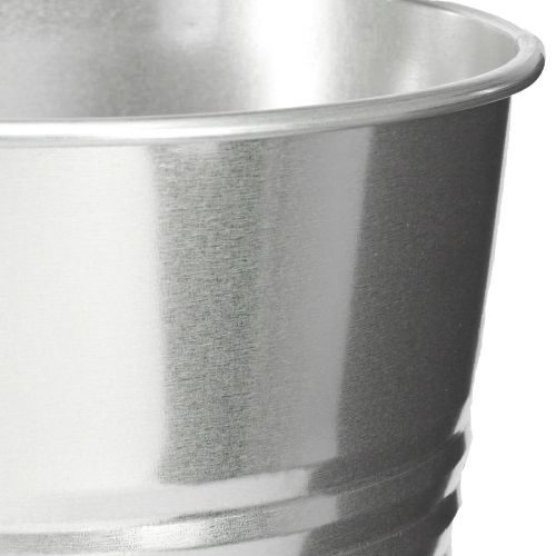 Artikel Deko Vase Metall Silber 34cm - Elegante Blumenvase Konisch