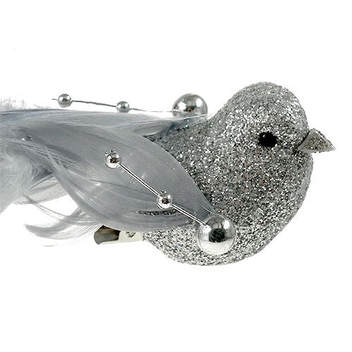 Floristik21 Deko Vogel Mix mit Clip 14cm 6St