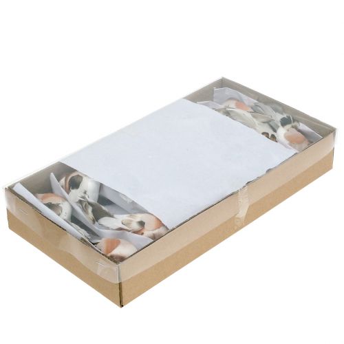 Floristik21 Deko-Vogel zum Stecken Braun 10cm 12St