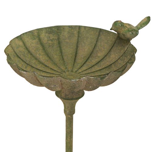 Artikel Deko Vogeltränke Schale Metall Antik Grün Ø16,5cm H34,5cm