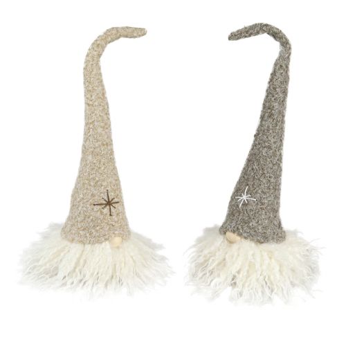 Floristik21 Deko Wichtel Filz Braun Beige Weihnachtsdeko Tischschmuck Gemütlich H28cm 2er Set