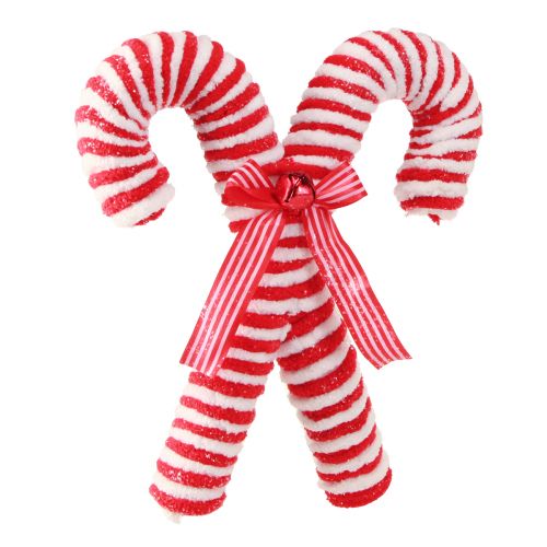 Artikel Deko Zuckerstangen zum Hängen, Weihnachtsbaumschmuck Rotweiß 28cm