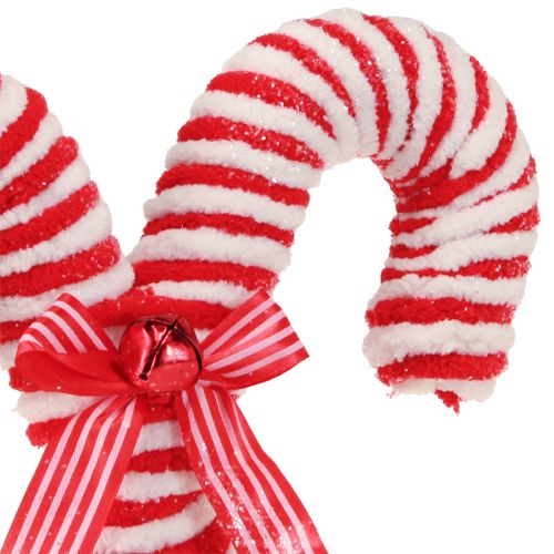 Artikel Deko Zuckerstangen zum Hängen, Weihnachtsbaumschmuck Rotweiß 28cm