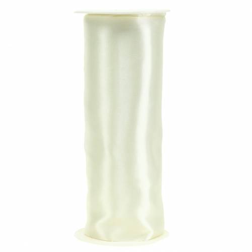Floristik21 Satinband Tischband Crème 200mm 10m