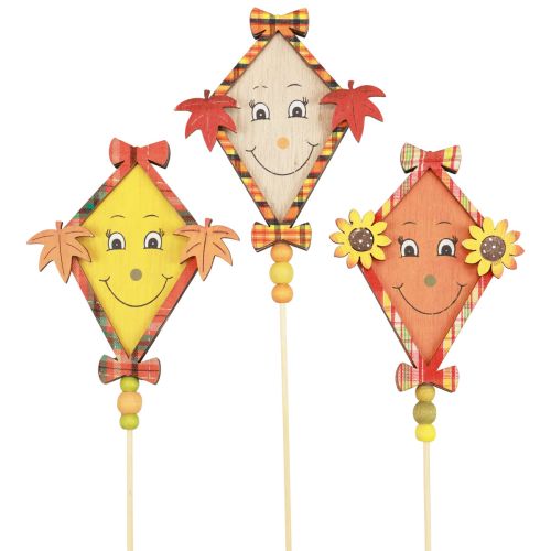 Floristik21 Deko Drachen Herbst Holzstecker Herbstdeko Holz 33,5cm 6 St