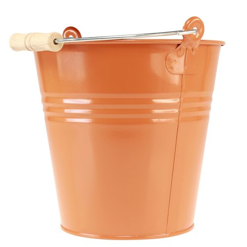 Artikel Deko Eimer Metall Übertopf Orangebraun Ø22cm H21,5cm 6L