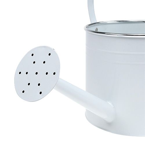 Floristik21 Deko Gießkanne Weiß Ø17cm H17cm 1St
