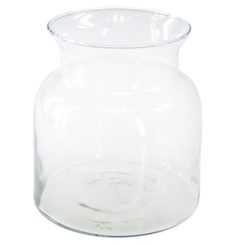 Floristik21 Deko Glas Vase Windlicht Glas Klar Ø18cm H20cm