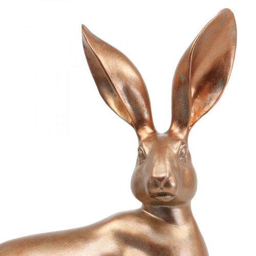 Floristik21 Deko Hase Gold sitzend Osterhasenpaar H30,5cm 2St