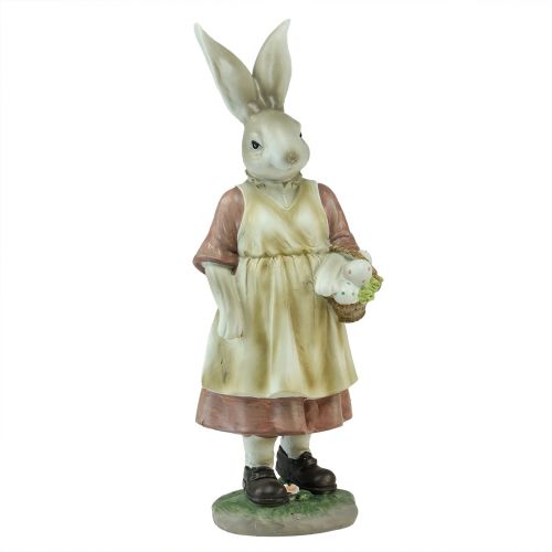 Floristik21 Deko Hase Hasenfrau Korb Ostereier Dekofigur Ostern H37cm