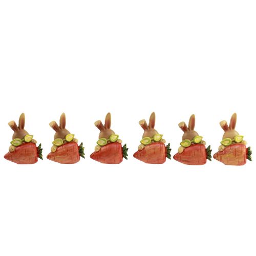 Artikel Deko Hase mit Möhre Osterhasen Deko Figuren H5,5cm 6St