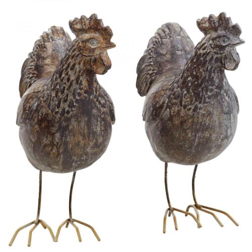 Floristik21 Deko Hühner Dekofigur Gartenfigur Huhn Vintage H17cm 2St