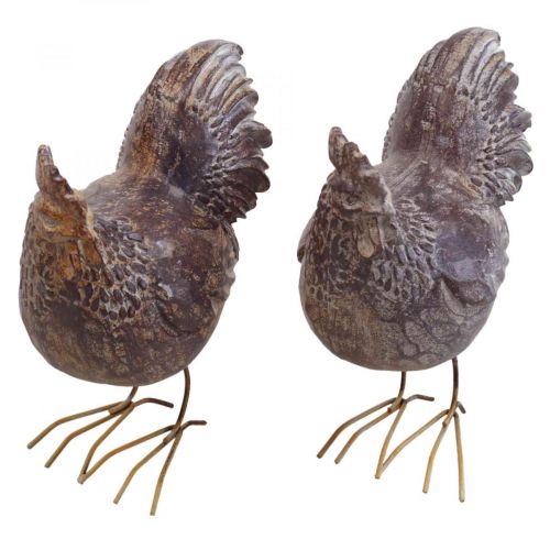 Floristik21 Deko Hühner Dekofigur Gartenfigur Huhn Vintage H17cm 2St