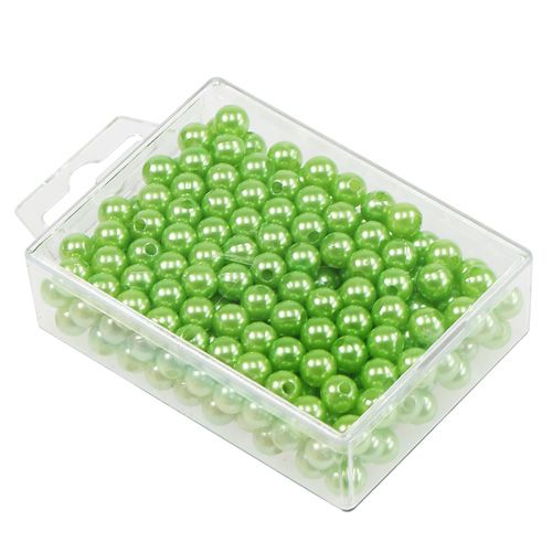 Deko Perlen Apfelgrün Ø8mm 250St