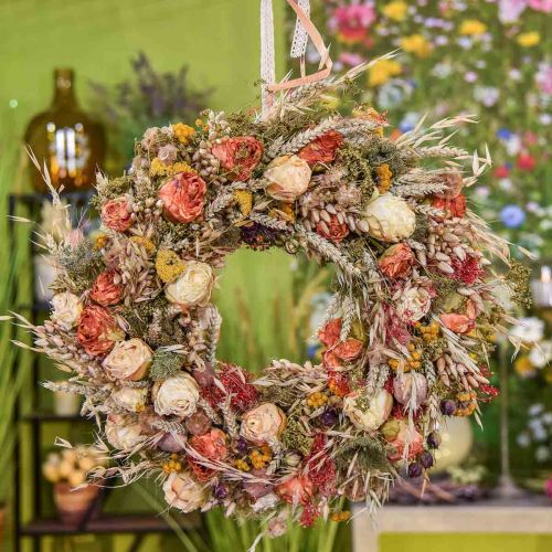 Floristik21 Deko Rosen Blumenstrauß Kunstblumen Rosenstrauß Orange 45cm 3 St