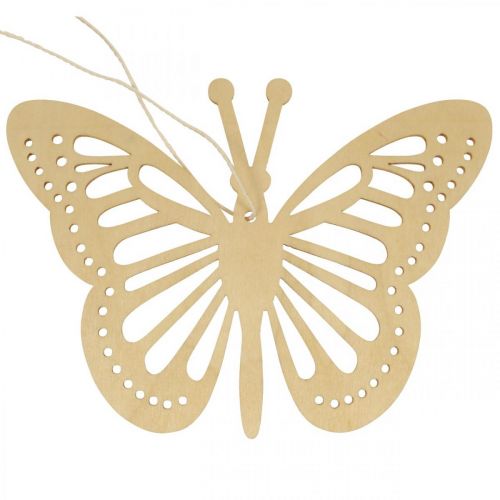 Artikel Deko Schmetterlinge Dekohänger Beige/Rosa/Gelb 12cm 12 St