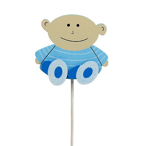 Floristik21 Deko-Stecker Baby Blau 5cm L25cm 20St