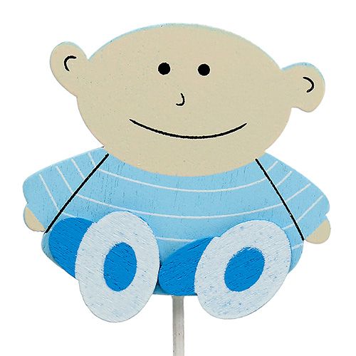 Deko-Stecker Baby Blau 5cm L25cm 20St