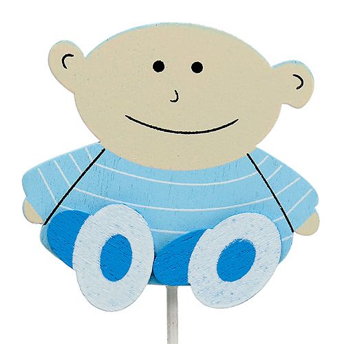 Artikel Deko-Stecker Baby Blau 5cm L25cm 20St