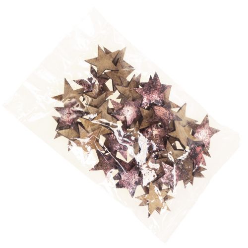 Floristik21 Deko Stern Weihnachtsstern Kokos Rosa Metallic 5cm 50 St