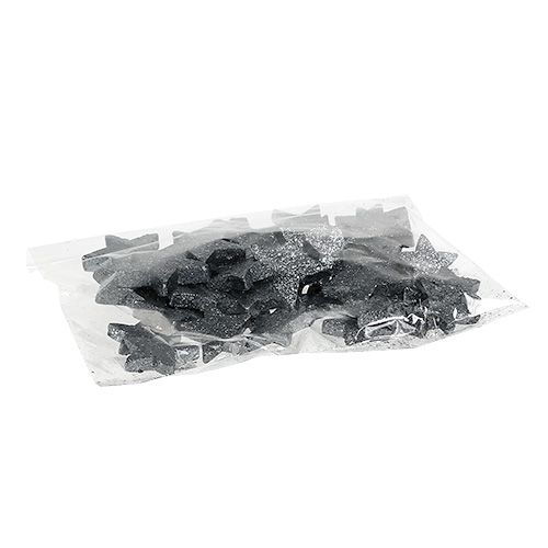 Floristik21 Deko-Sterne zum Streuen 4-5cm Schwarz 40St