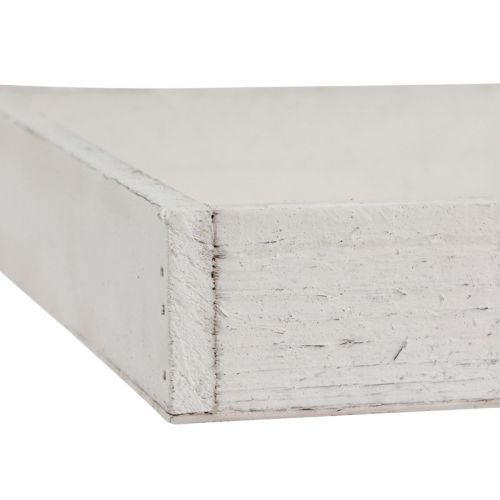 Floristik21 Deko Tablett quadratisch Holztablett Weiß 20×20×3,5cm