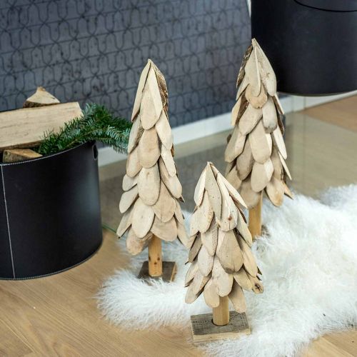 Deko Tannenbaum Holz rustikal Holzdeko Weihnachten H40cm