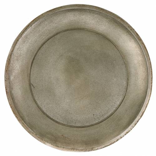 Floristik21 Dekoteller Holz Champagner Ø44cm