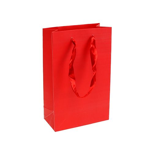 Floristik21 Deko Tüte für Geschenk Rot 12cm x19cm 1St