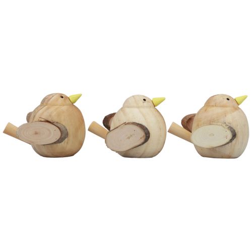 Artikel Deko Vögel Holzvögel Tischdeko Frühling Natur 7cm 3 St