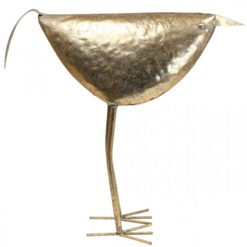 Floristik21 Deko Vogel Dekofigur Vogel Gold Metalldeko 46×16×39cm