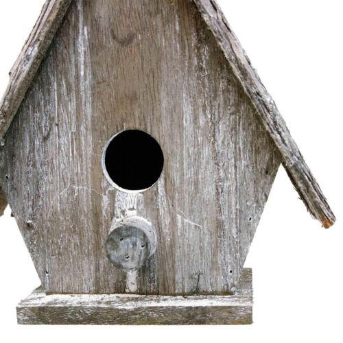 Deko Vogelhäuschen zum Hängen Vogelhaus Deko Grau H22cm