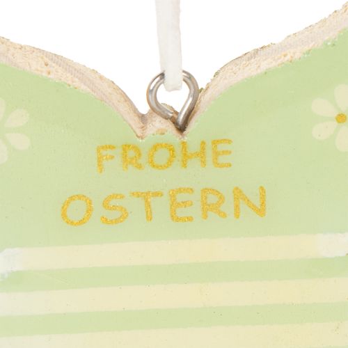 Artikel Holzanhänger Osterdekoration 7×7cm für Sträuße und Kränze, 6-teilig