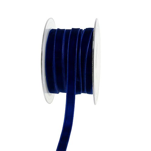 Floristik21 Dekobänder Velvet Blau 10mm 20m