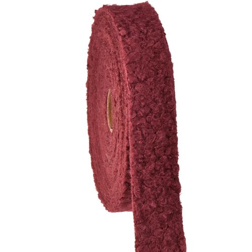 Großhandel Dekoband Bordeaux Wolloptik Stoffband 40mm 8m Elegante Dekoideen