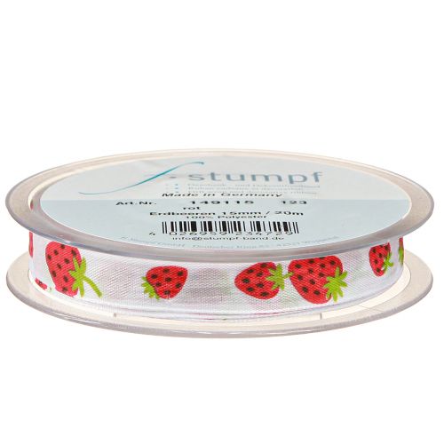 Artikel Dekoband mit Erdbeeren Stoffband 15mm x 20m Frühling Sommer Deko