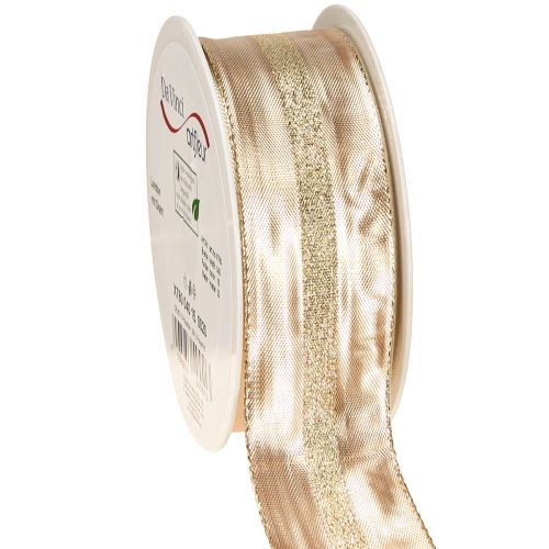 Floristik21 Dekoband Gold Glitzerband Weihnachtsband 40mm 20m für Floristen